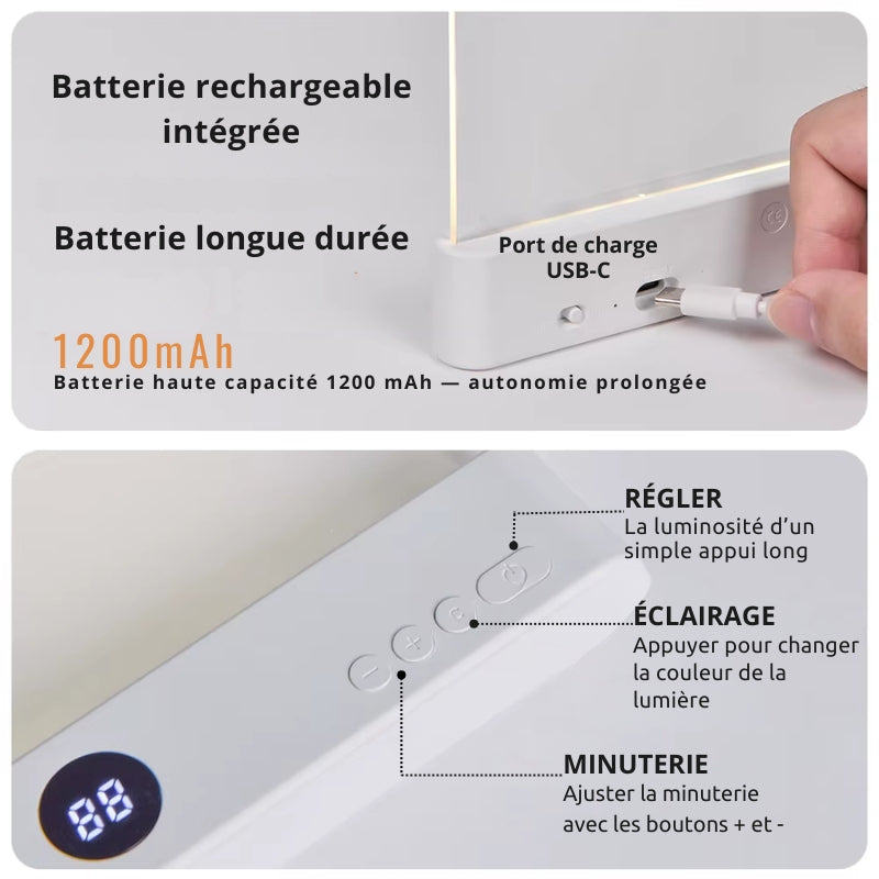 Lampe de lecture à panneau lumineux